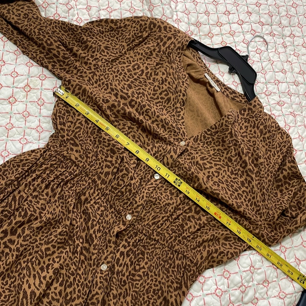 Styling code, leopard print tiered button front d… - image 7